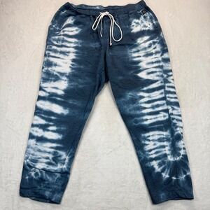 LIVI Tie Dye‎ Lounge Pants Comfy Casual Sweatpants Blue White Women's Size 14/16